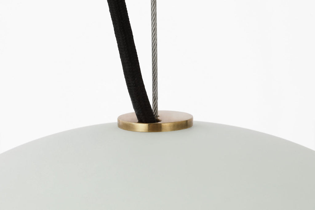 Murphy Small Pendant | Plaster White and Matte Black