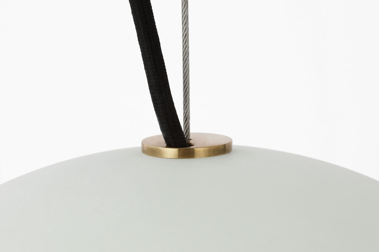 Murphy Small Pendant | Plaster White and Matte Black