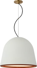 Murphy Large Pendant | Plaster White and Dark Teak