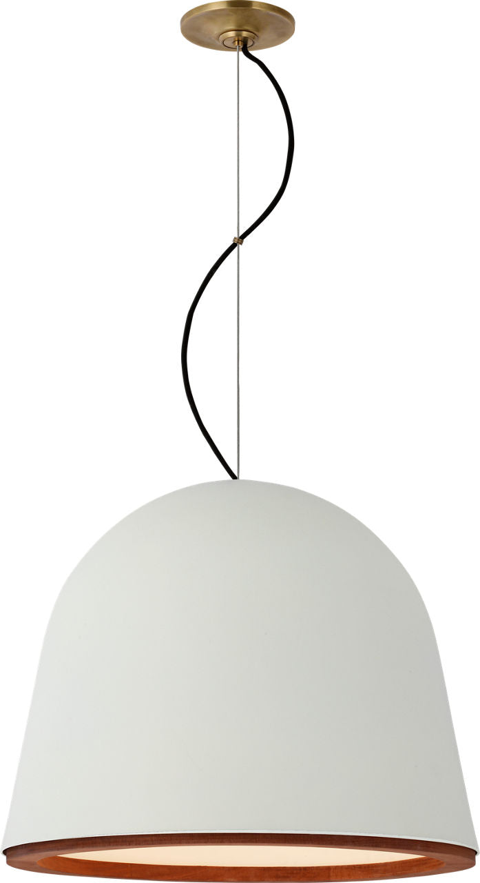 Murphy Large Pendant | Plaster White and Dark Teak