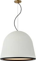 Murphy Large Pendant | Plaster White and Matte Black