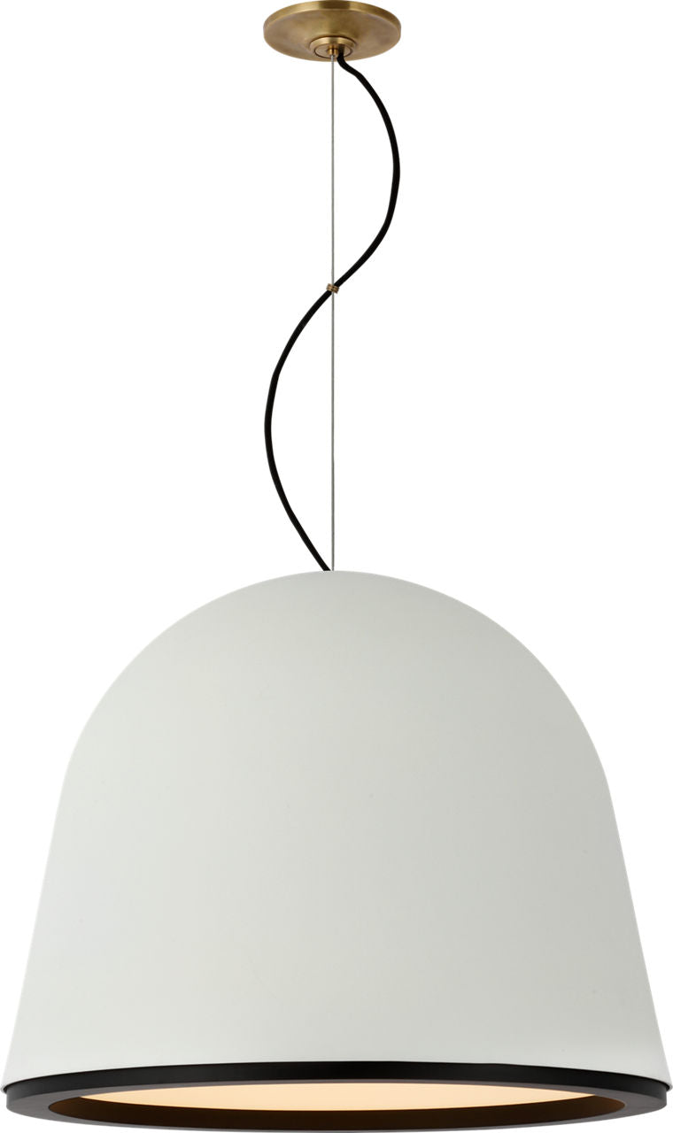 Murphy Large Pendant | Plaster White and Matte Black