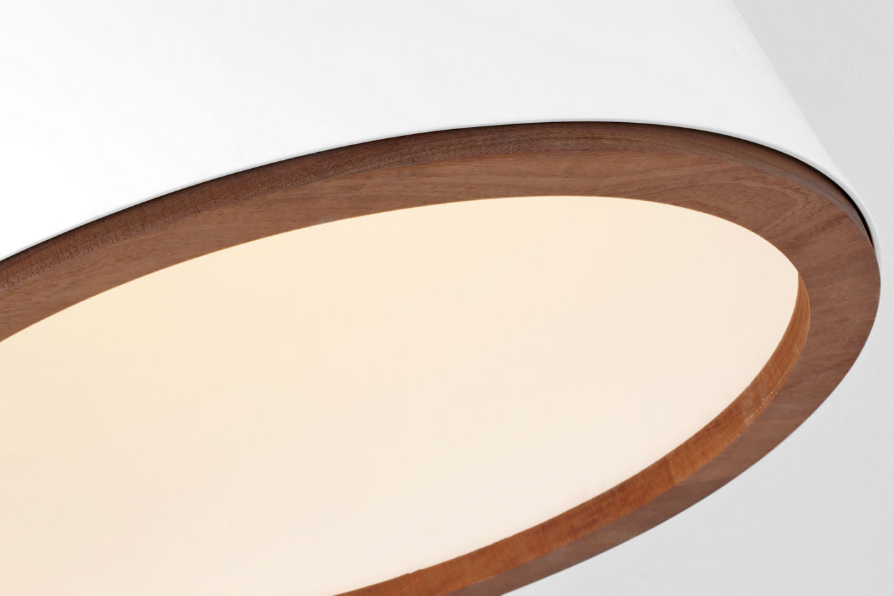 Murphy Large Pendant | Plaster White and Dark Teak