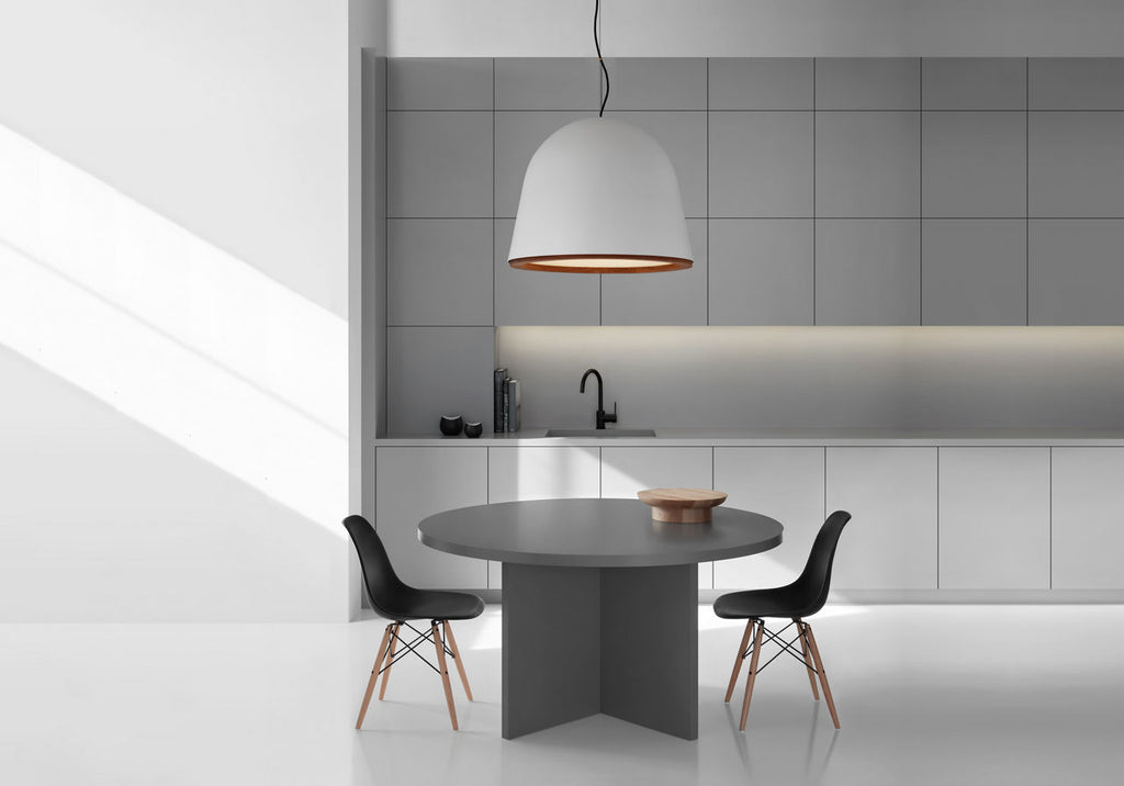 Murphy Large Pendant | Plaster White and Dark Teak