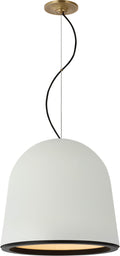 Murphy Medium Pendant | Plaster White and Matte Black