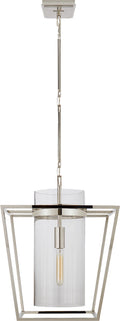Presidio Small Lantern | Polished Nickel | Clear Glass