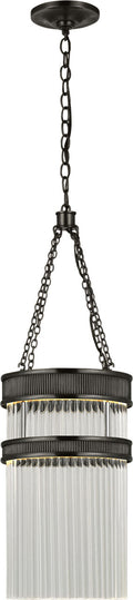 Menil Tall Chandelier | Bronze | Crystal Rods