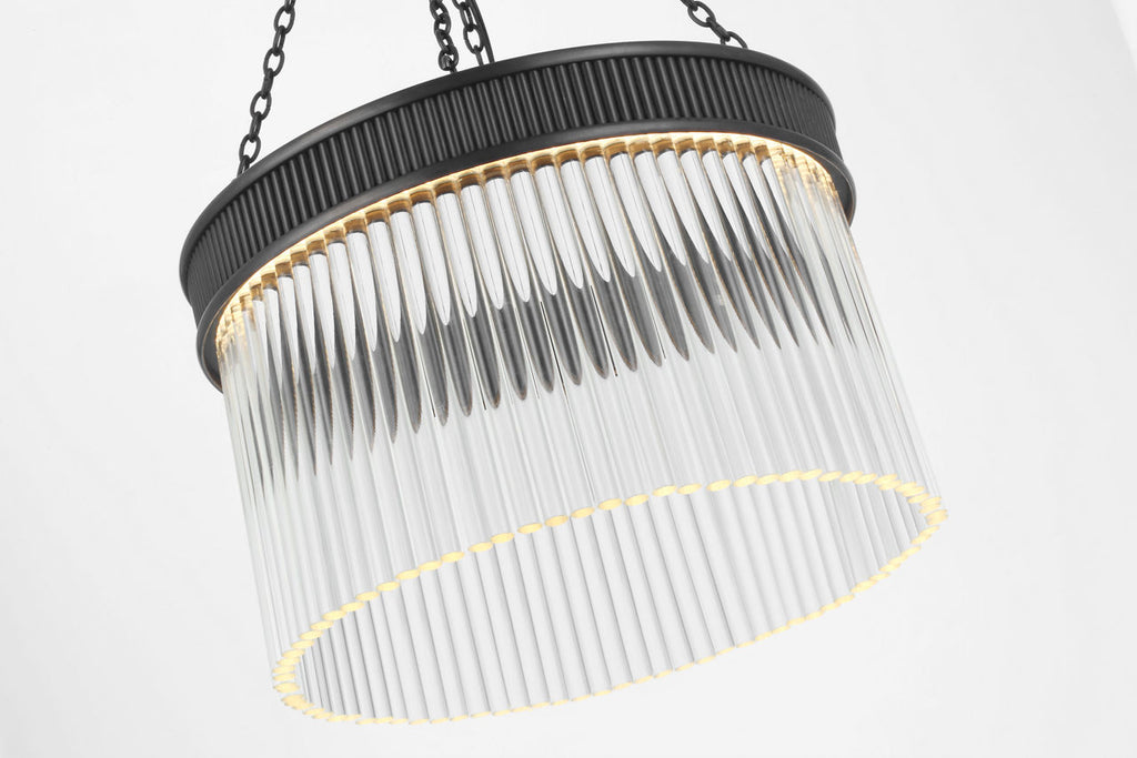 Menil Medium Chandelier | Bronze | Crystal Rods