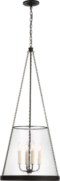 Reese 18" Pendant | Bronze | Clear Restoration Glass