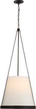 Reese 18" Pendant | Bronze | Linen Shade