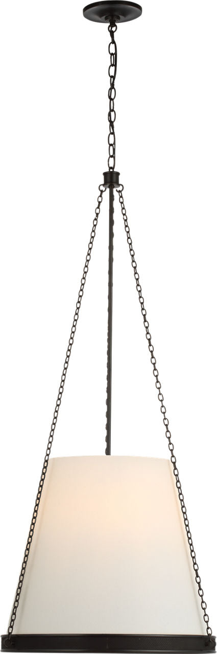 Reese 18" Pendant | Bronze | Linen Shade