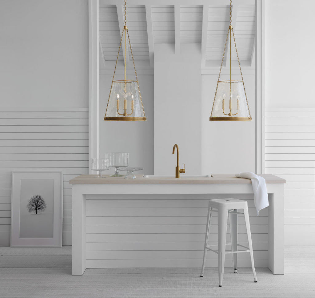 Reese 18" Pendant | Soft Brass | Clear Restoration Glass
