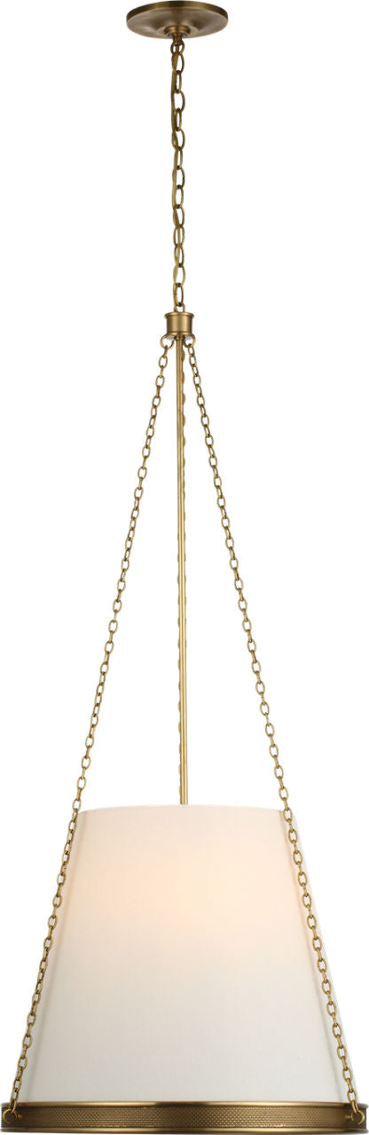 Reese 18" Pendant | Soft Brass | Linen Shade