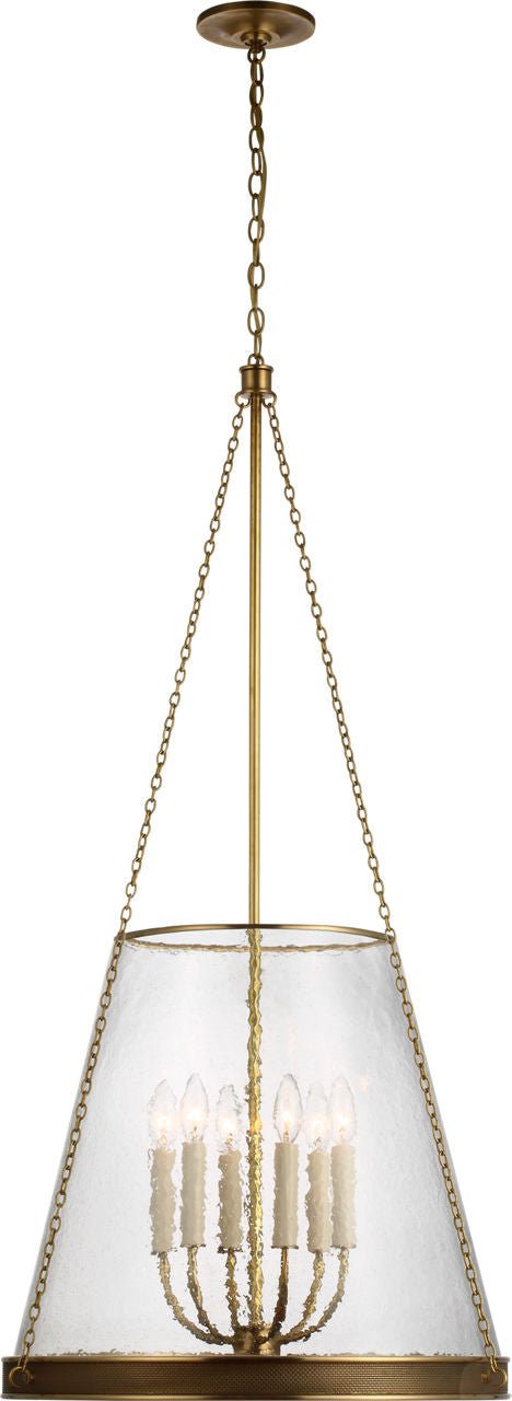 Reese 22" Pendant | Soft Brass | Clear Restoration Glass