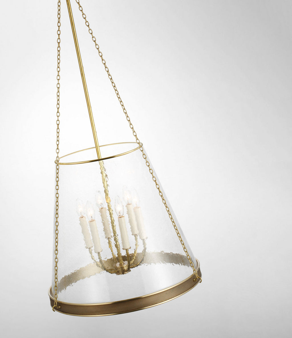 Reese 22" Pendant | Soft Brass | Clear Restoration Glass