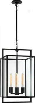 Halle Small Lantern | Aged Iron | Clear Glass