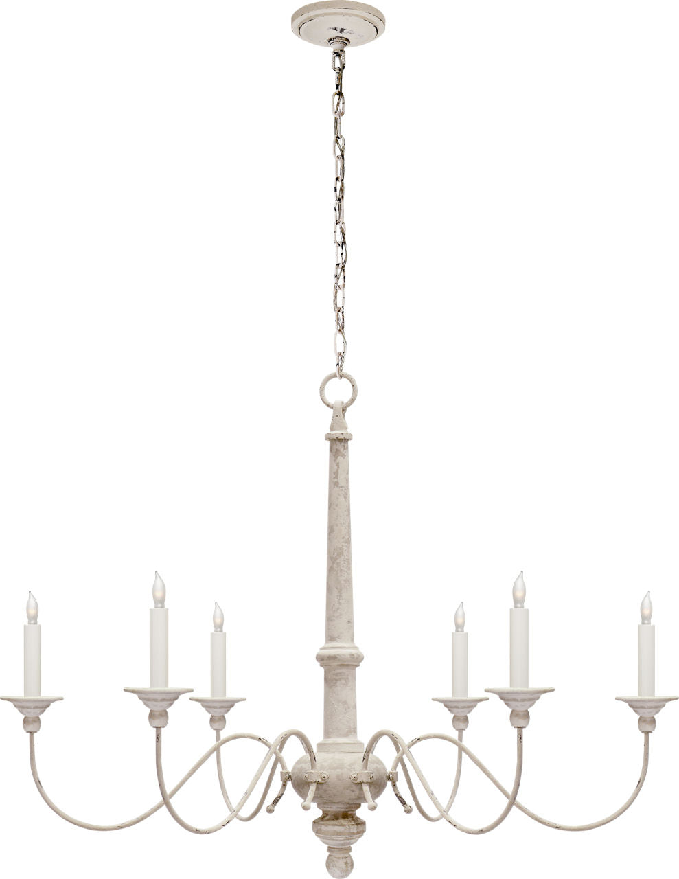 Country Small Chandelier | Belgian White