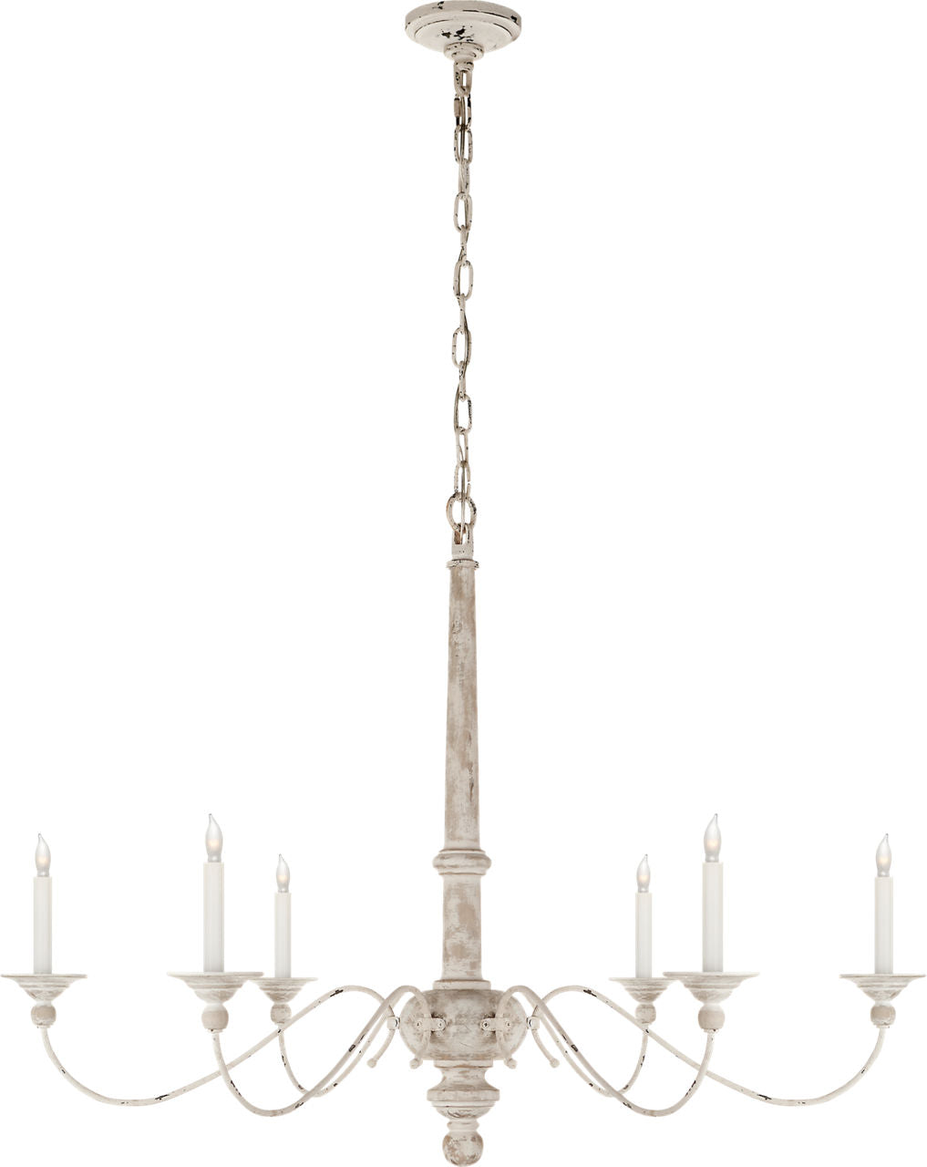 Country Large Chandelier | Belgian White