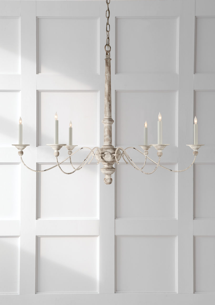 Country Large Chandelier | Belgian White