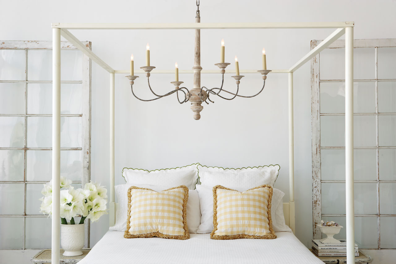 Country Large Chandelier | Belgian White