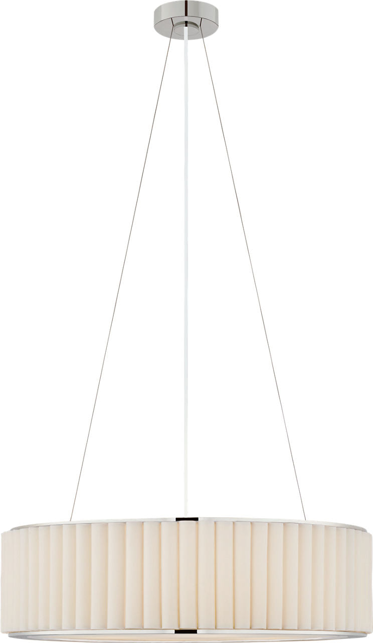 Palati Large Hanging Shade | Polished Nickel | Linen Shade