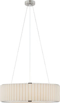 Palati Large Hanging Shade | Polished Nickel | Linen Shade