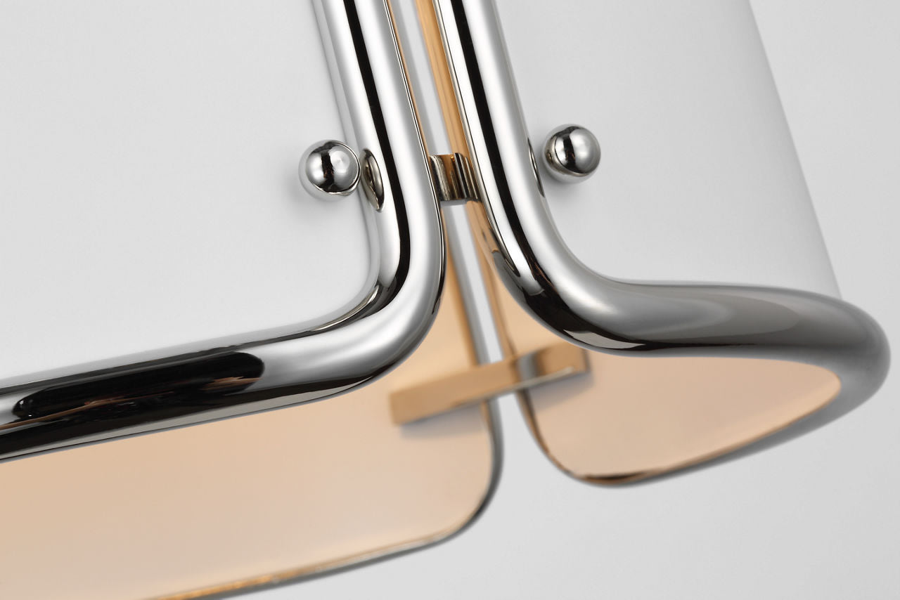 Hastings Small Pendant | Polished Nickel | White Shade