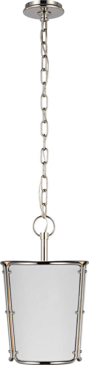 Hastings Small Pendant | Polished Nickel | White Shade
