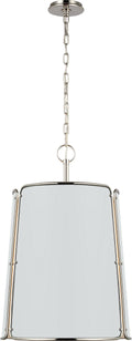 Hastings Large Pendant | Polished Nickel | White Shade