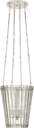 Cadence Small Tall Chandelier | Polished Nickel | Antique Mirror