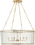 Cadence Large Chandelier | Hand-Rubbed Antique Brass | Antique Mirror