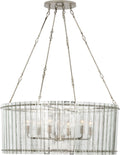 Cadence Large Chandelier | Polished Nickel | Antique Mirror