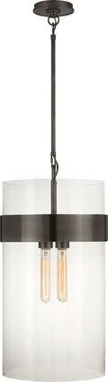 Presidio Medium Pendant | Bronze | Clear Glass
