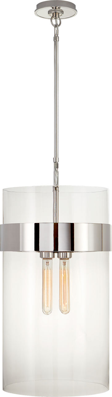 Presidio Medium Pendant | Polished Nickel | Clear Glass
