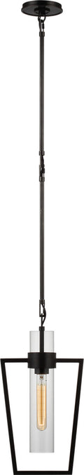 Presidio Petite Caged Pendant | Bronze | Clear Glass