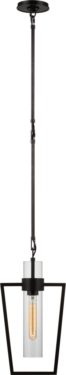 Presidio Petite Caged Pendant | Bronze | Clear Glass