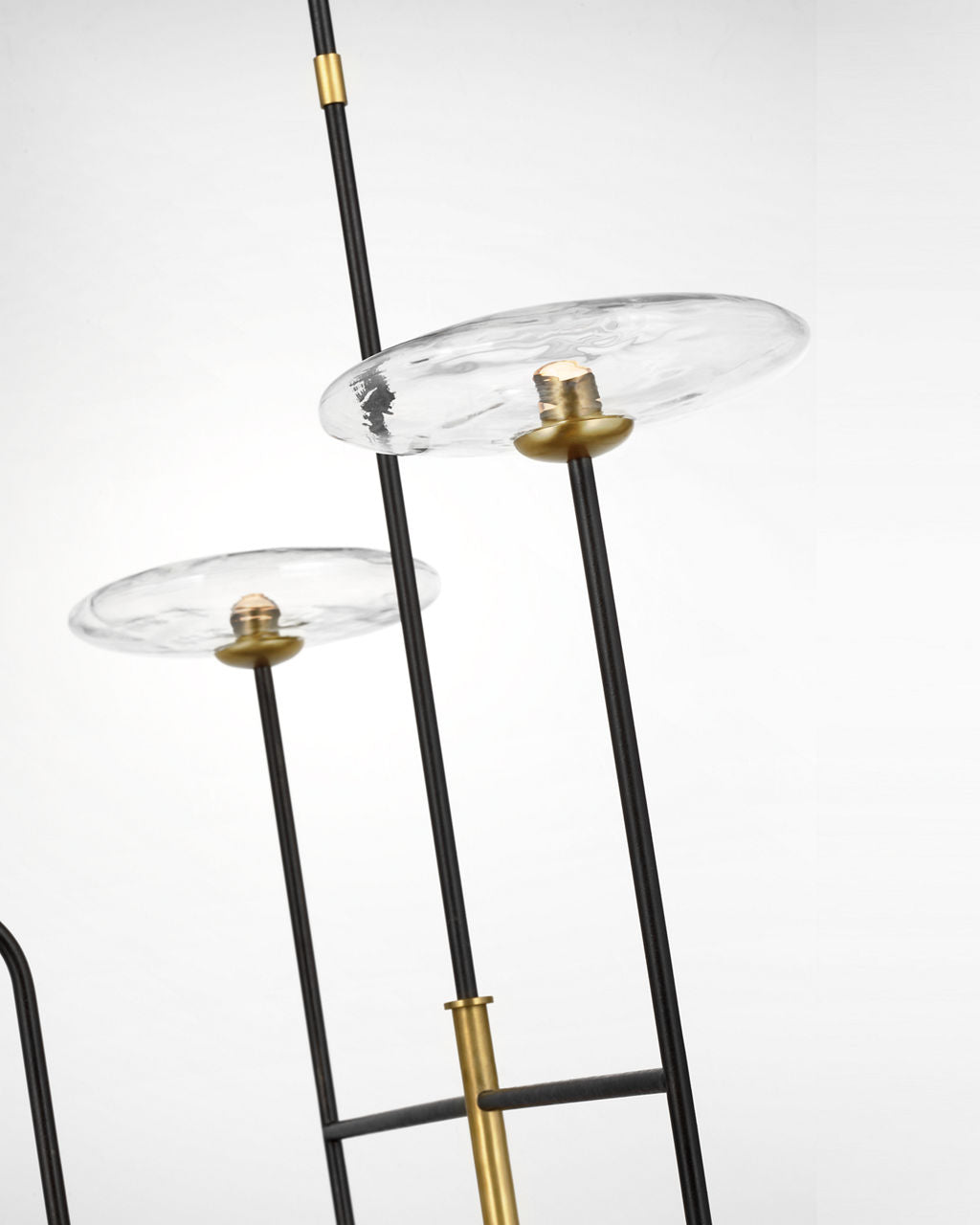 Calvino X-Large Arched Chandelier | Aged Iron and Hand-Rubbed Antique Brass | Clear Glass