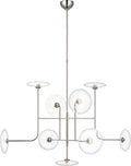 Calvino X-Large Arched Chandelier | Polished Nickel | Clear Glass