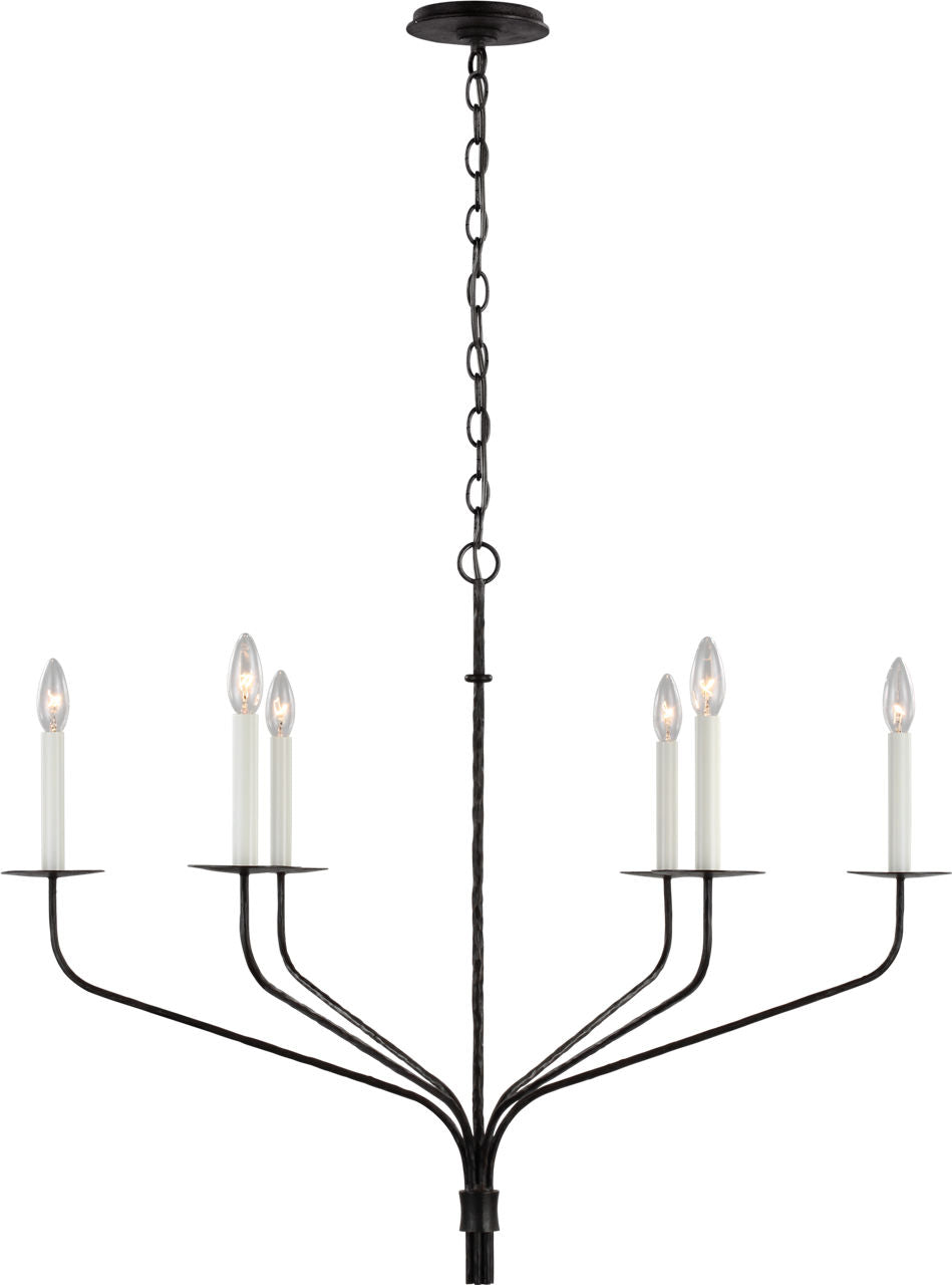 Belfair Large Chandelier | Aged Iron