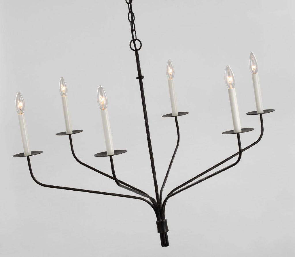 Belfair Large Chandelier | Aged Iron