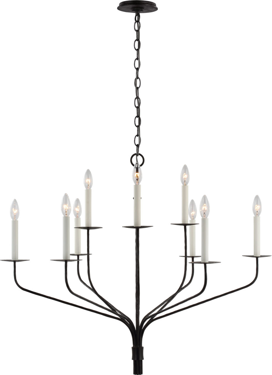Belfair Large Two-Tier Chandelier | Aged Iron