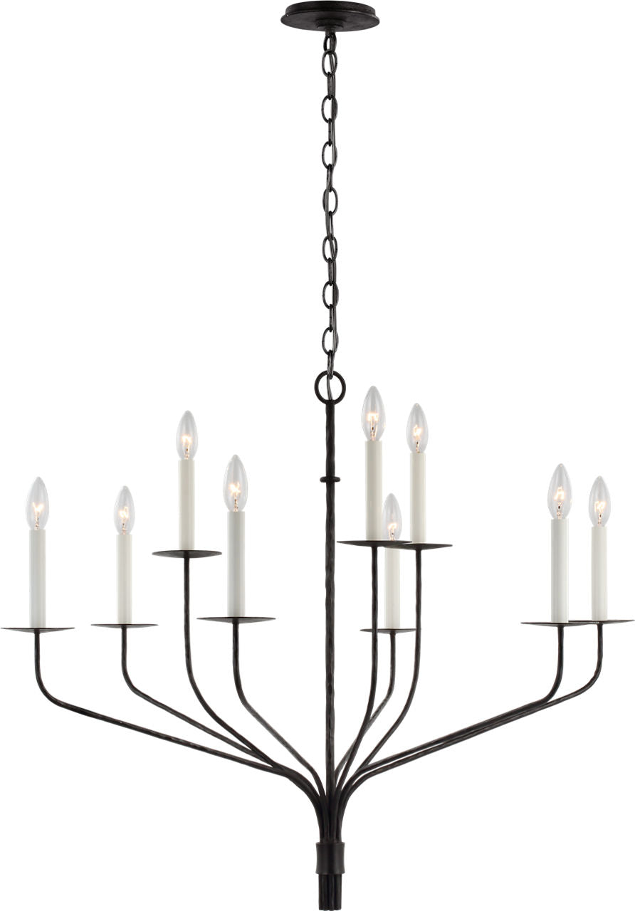 Belfair Large Two-Tier Chandelier | Aged Iron