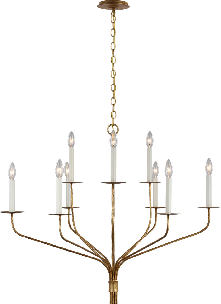 Belfair Large Two-Tier Chandelier | Gilded Iron
