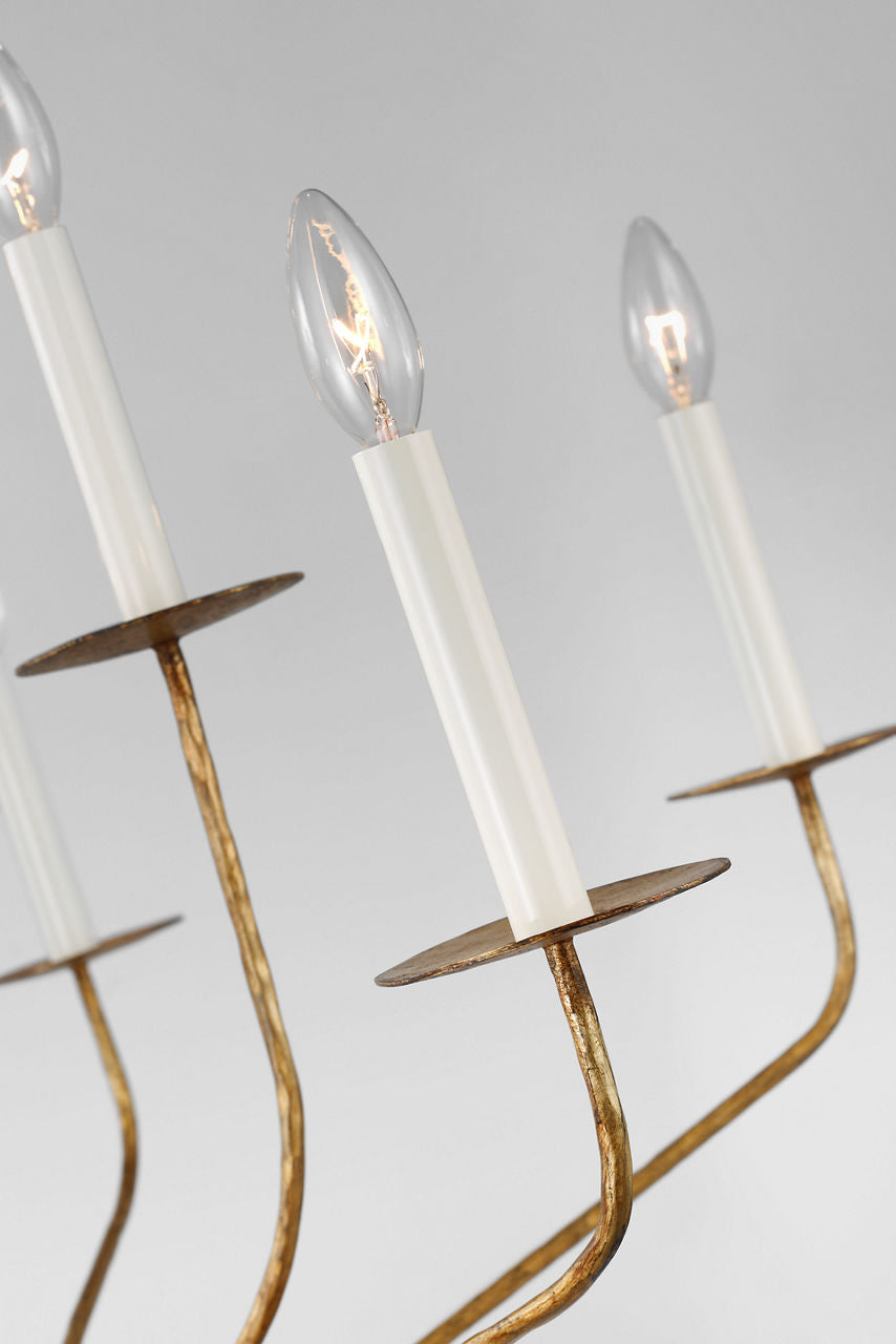 Belfair Large Two-Tier Chandelier | Gilded Iron