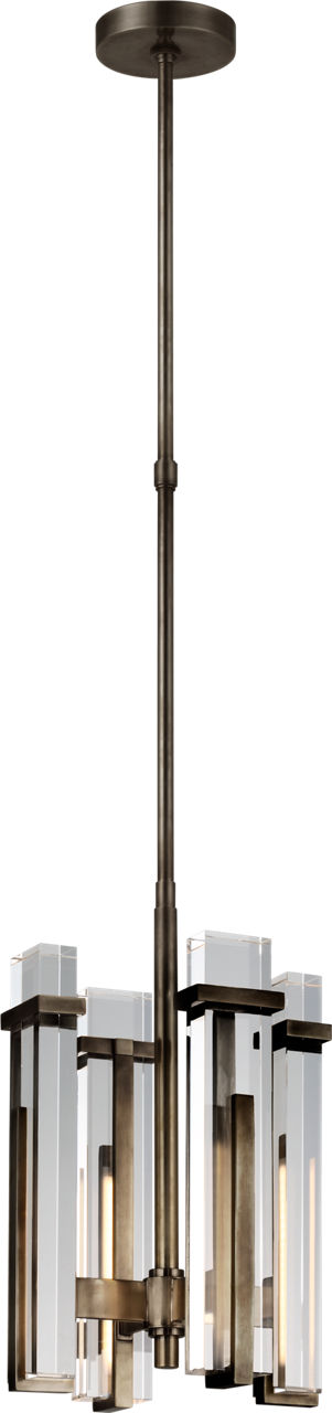 Malik Small Chandelier | Bronze | Crystal