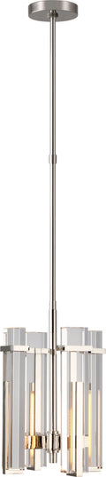 Malik Small Chandelier | Polished Nickel | Crystal