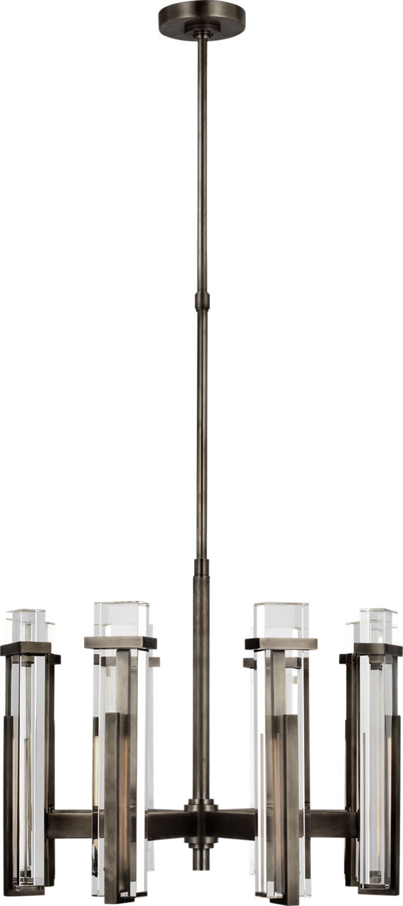 Malik Medium Chandelier | Bronze | Crystal