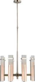 Malik Medium Chandelier | Polished Nickel | Alabaster