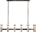 Malik Large Linear Chandelier | Bronze | Alabaster