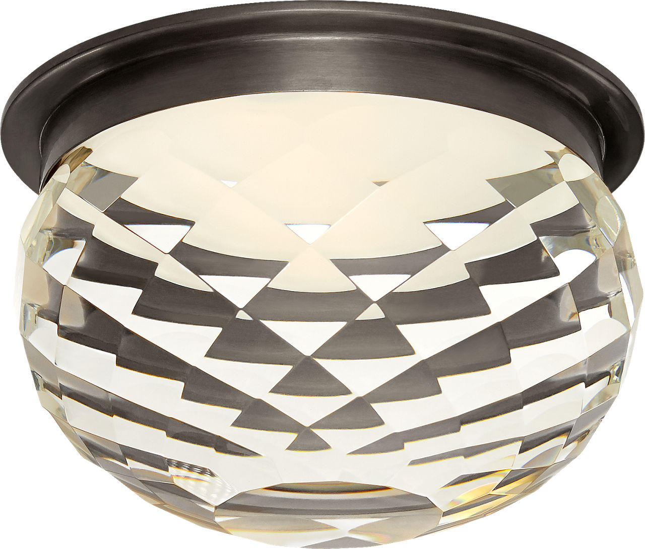 Hillam 5.5" Solitaire Flush Mount | Bronze | Crystal